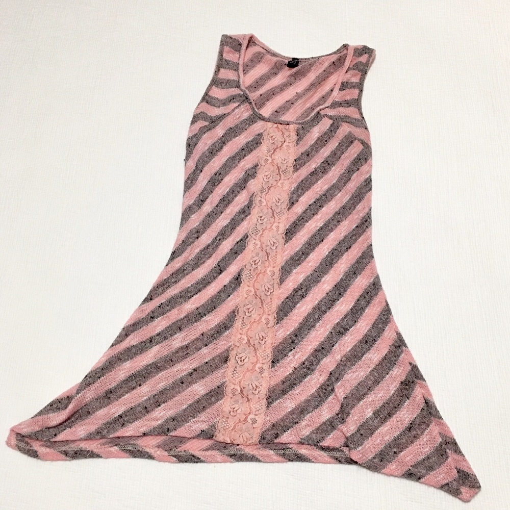 🌻 Miss Match tank top pink and gray